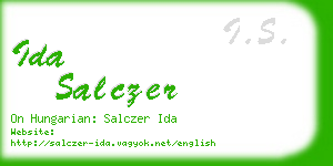 ida salczer business card